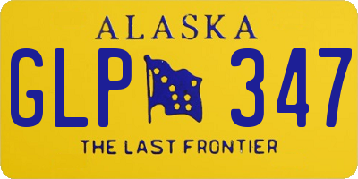 AK license plate GLP347
