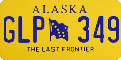 AK license plate GLP349