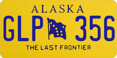 AK license plate GLP356