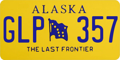 AK license plate GLP357