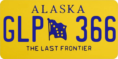 AK license plate GLP366