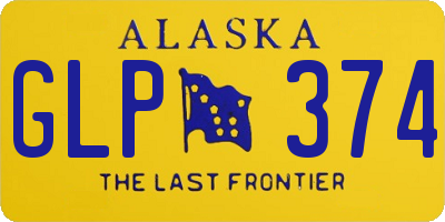 AK license plate GLP374