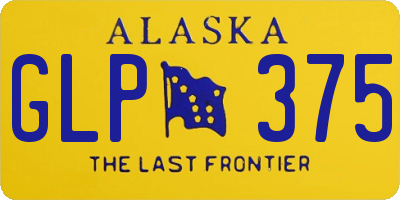 AK license plate GLP375