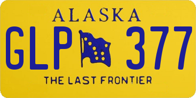 AK license plate GLP377