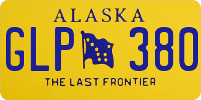 AK license plate GLP380