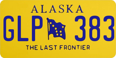 AK license plate GLP383