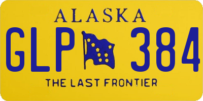AK license plate GLP384