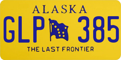 AK license plate GLP385