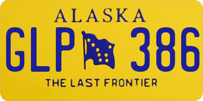 AK license plate GLP386
