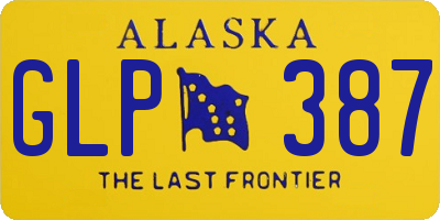 AK license plate GLP387