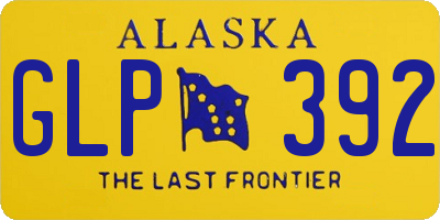 AK license plate GLP392