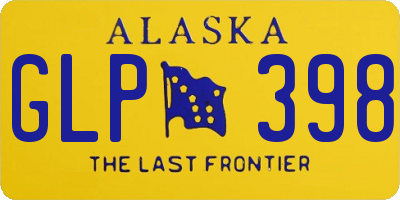 AK license plate GLP398