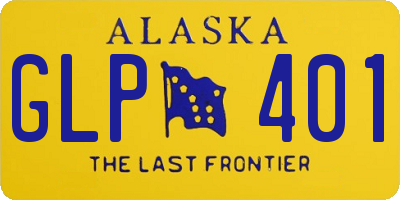 AK license plate GLP401