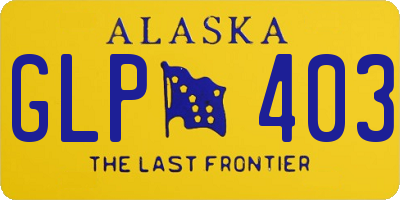 AK license plate GLP403