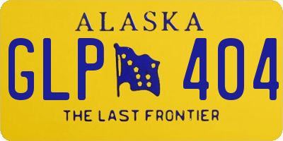 AK license plate GLP404