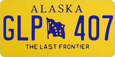 AK license plate GLP407