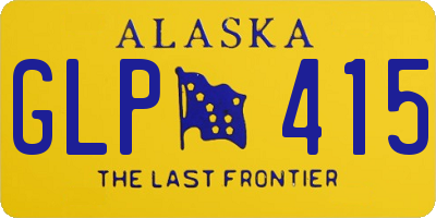 AK license plate GLP415