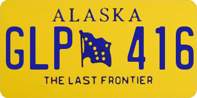 AK license plate GLP416