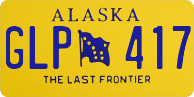 AK license plate GLP417
