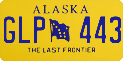 AK license plate GLP443
