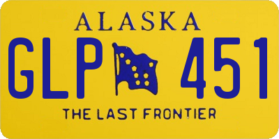 AK license plate GLP451