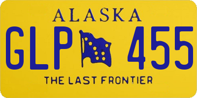 AK license plate GLP455