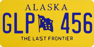 AK license plate GLP456