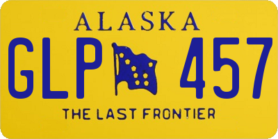 AK license plate GLP457