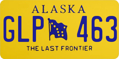 AK license plate GLP463