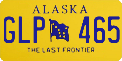 AK license plate GLP465