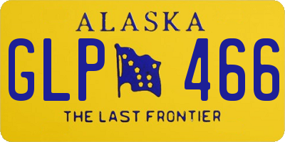AK license plate GLP466