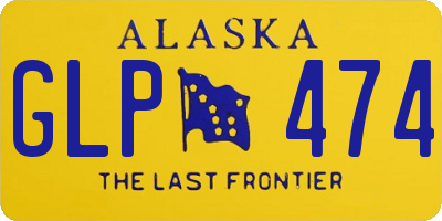 AK license plate GLP474