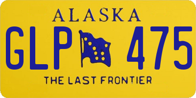AK license plate GLP475