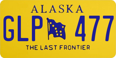 AK license plate GLP477