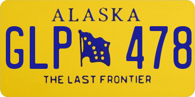 AK license plate GLP478