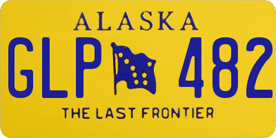 AK license plate GLP482