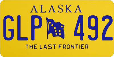 AK license plate GLP492