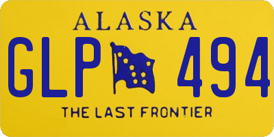 AK license plate GLP494