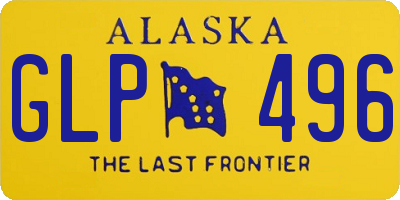 AK license plate GLP496