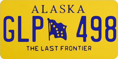 AK license plate GLP498