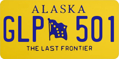 AK license plate GLP501