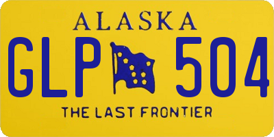 AK license plate GLP504