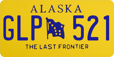 AK license plate GLP521