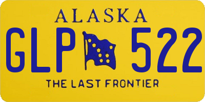 AK license plate GLP522