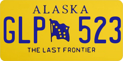 AK license plate GLP523