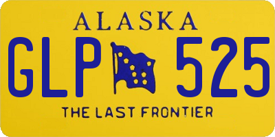 AK license plate GLP525