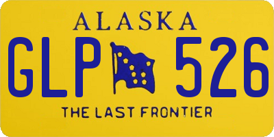 AK license plate GLP526