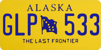 AK license plate GLP533