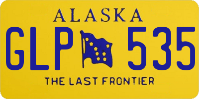 AK license plate GLP535