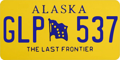 AK license plate GLP537